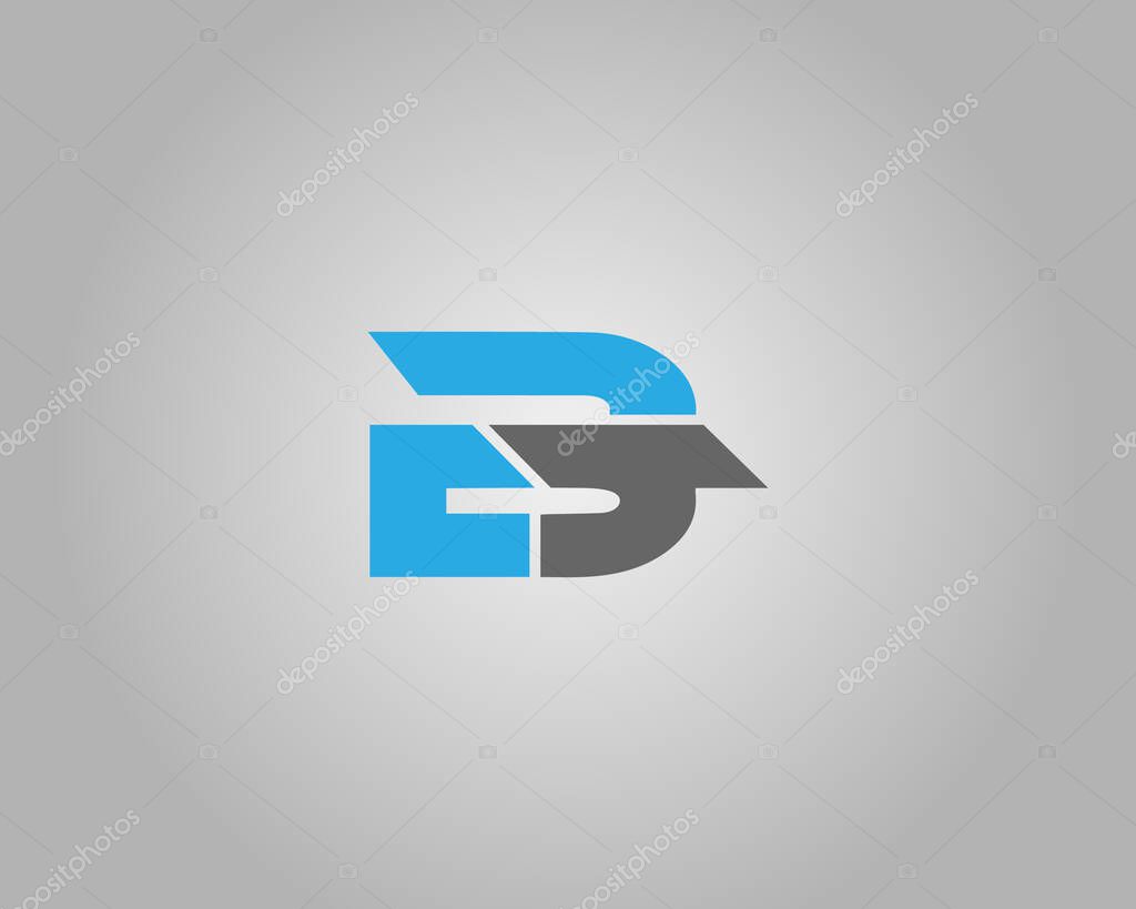 Abstract TB or BT Letter Initial Logo Design Vector Illustration