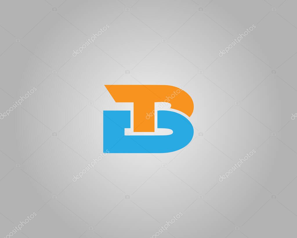 Abstract TB or BT Letter Initial Logo Design Vector Illustration
