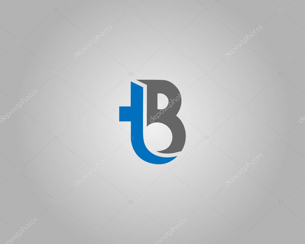 Abstract TB or BT Letter Initial Logo Design Vector Illustration