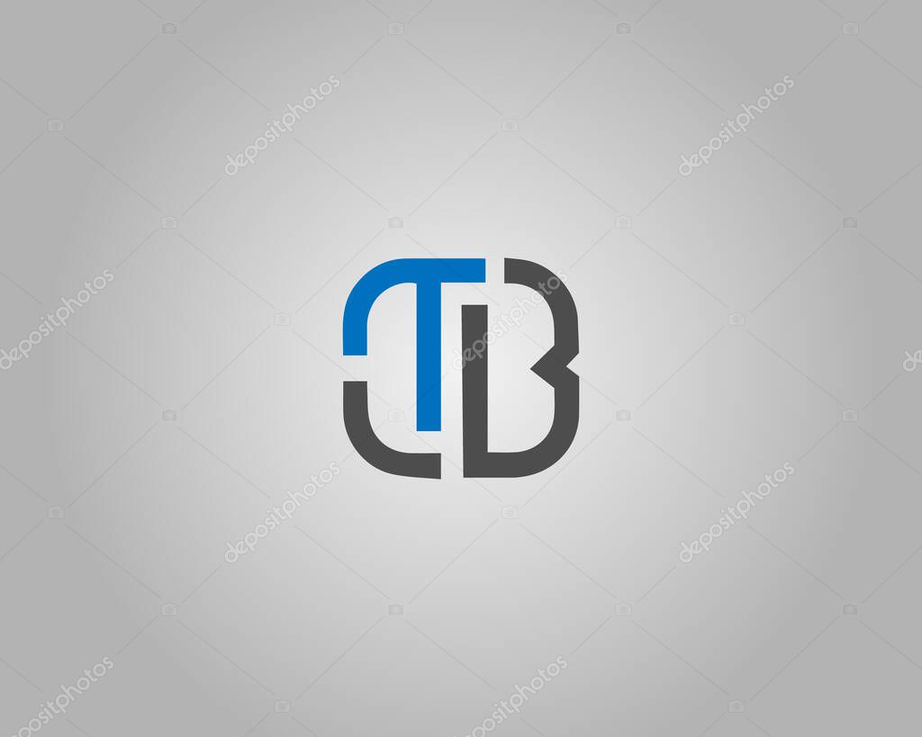Abstract TB or BT Letter Initial Logo Design Vector Illustration