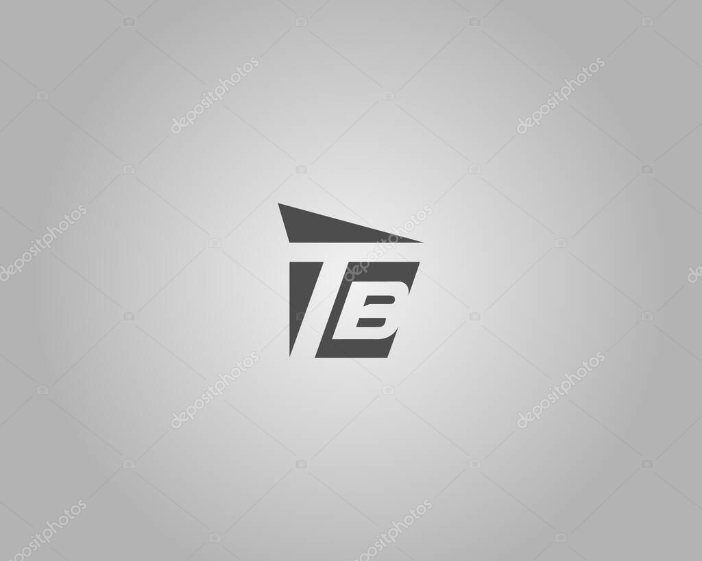 Abstract TB or BT Letter Initial Logo Design Vector Illustration