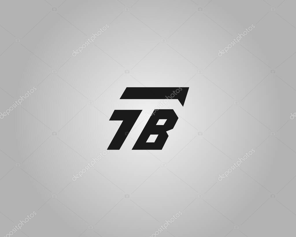 Abstract TB or BT Letter Initial Logo Design Vector Illustration