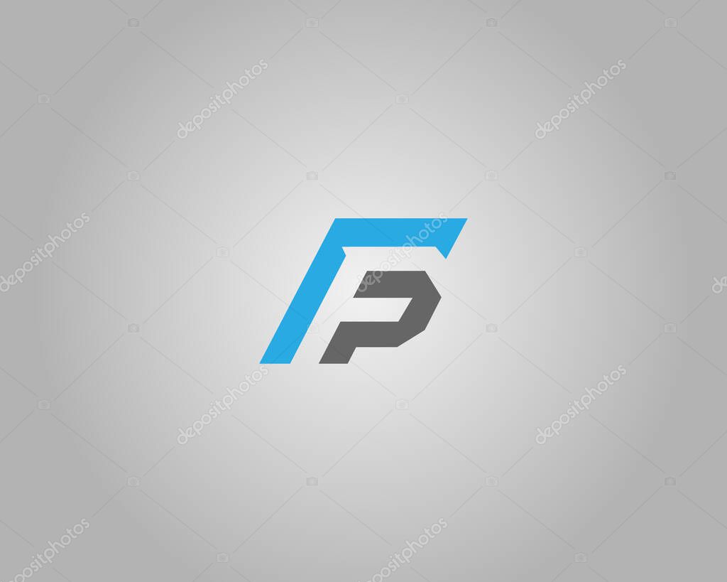 Letter FP Abstract Logo Design Vector Template.