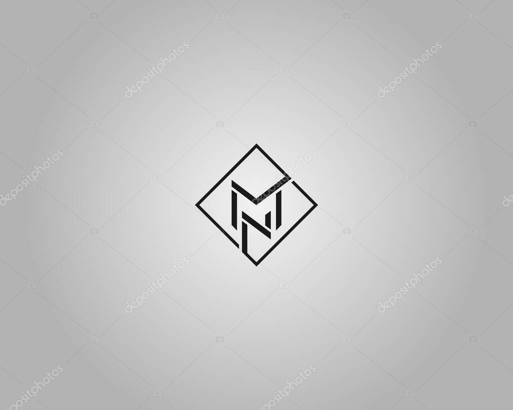 MN or NM Letter Logo Design with Creative Modern Trendy Typography Vector Template.