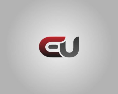 Soyut Harf AB Logo Tasarımı Simge Minimum Vektör Şablonu.