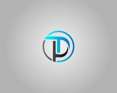 TP veya PT Letter İlk Logo Tasarım Simgesi Vektör Şablonu.