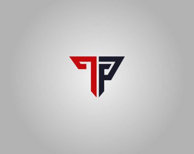 TP veya PT Letter İlk Logo Tasarım Simgesi Vektör Şablonu.
