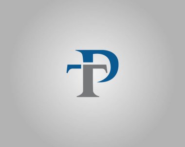 TP veya PT Letter İlk Logo Tasarım Simgesi Vektör Şablonu.