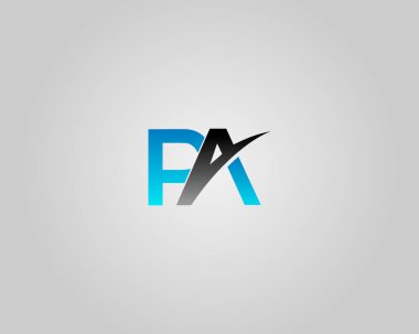 Harf PA yaratıcı monogram logo tasarım konsept vektörü şablonu.