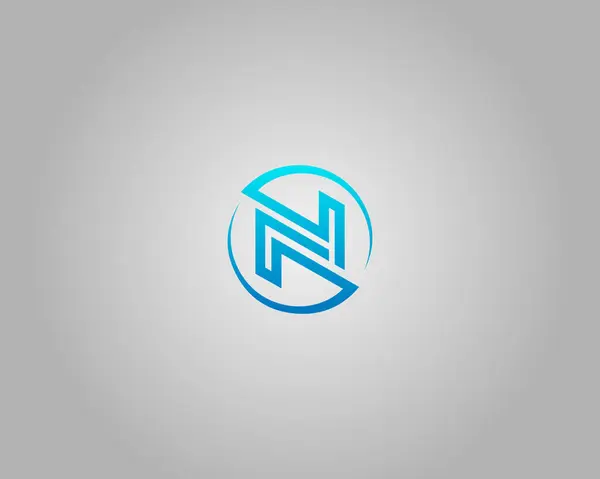 Modern N Harfi İlk Logo Tasarımı Simge Vektör Şablonu.