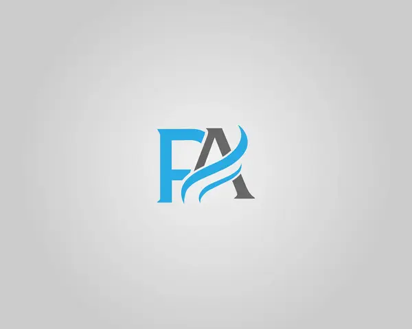 Soyut Harf AF Logo Tasarımı Simge Minimum Vektör Şablonu.