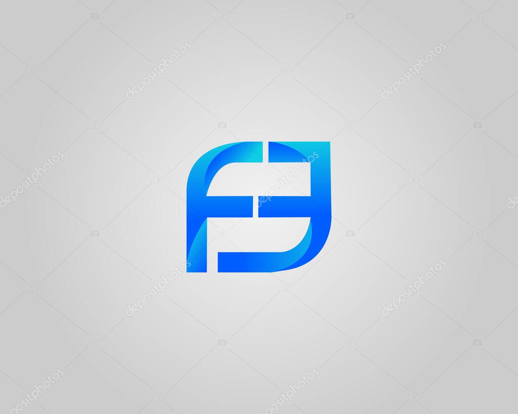 FE or EF Letter Initial Logo Design Icon Vector Template