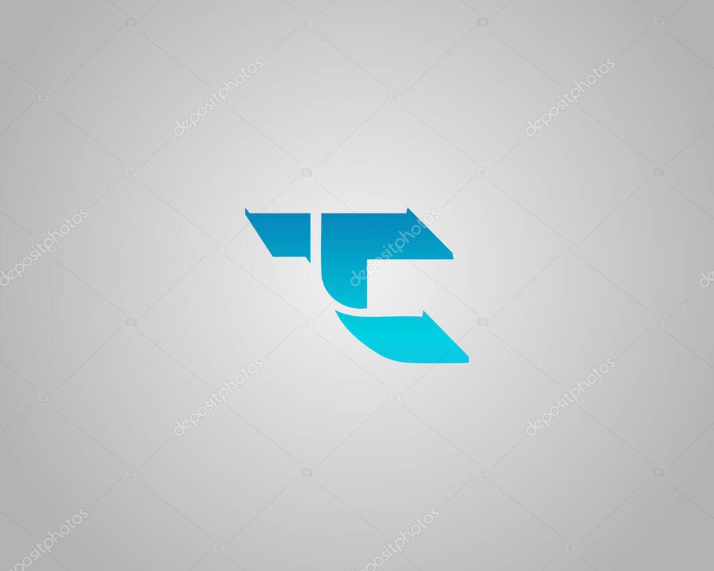 Letter TC abstract logo design icon vector template