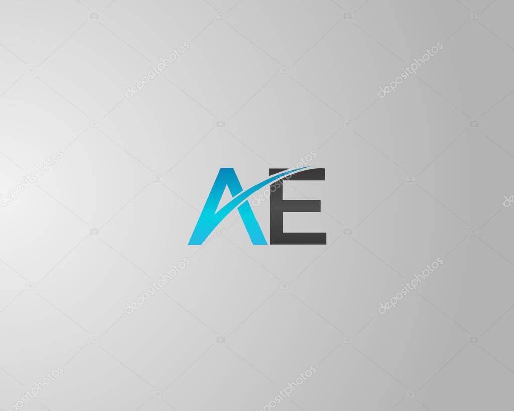 Letter AE Abstract Logo Design Icon Modern Vector Template.