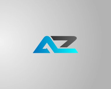Soyut AZ İlk Harf Logosu Tasarımı Modern Vektör Şablonu.