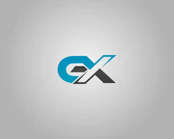 GX Harf Logo Tasarımı Modern Geometrik Vektör Şablonu.