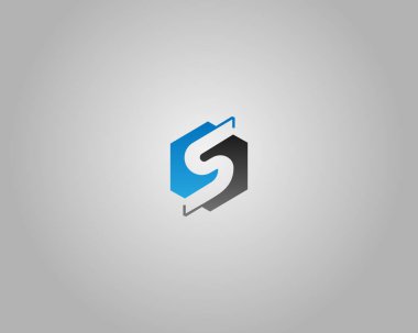 S harfi veya SS Soyut İlk Logo Tasarımı Zarif Vektör Şablonu.