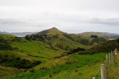 Bulutlu Gökyüzünün Altında Yeşil Tepeler Yuvarlanıyor