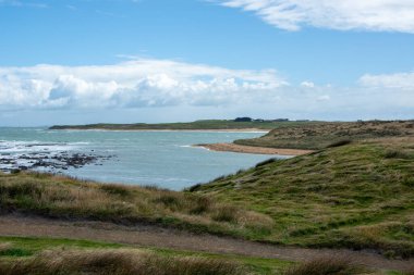 Rolling Hills ve Sandy Beach ile Manzaralı Sahil Manzarası