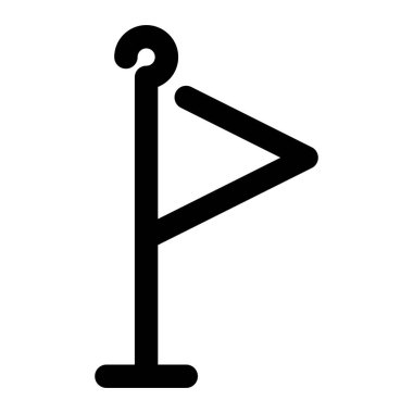 Bayrak çizgisi simgesi. Bitir, konum kavramı vektör illüstrasyonu.