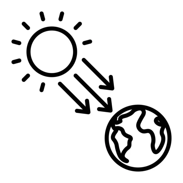 Icono Tierra Sol Ilustración Vectorial Norte Sur — Archivo Imágenes Vectoriales