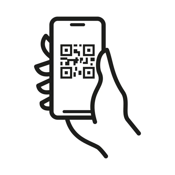 stock vector QR code scan to smartphone icon. Qr code for payment, Verification vector illustration