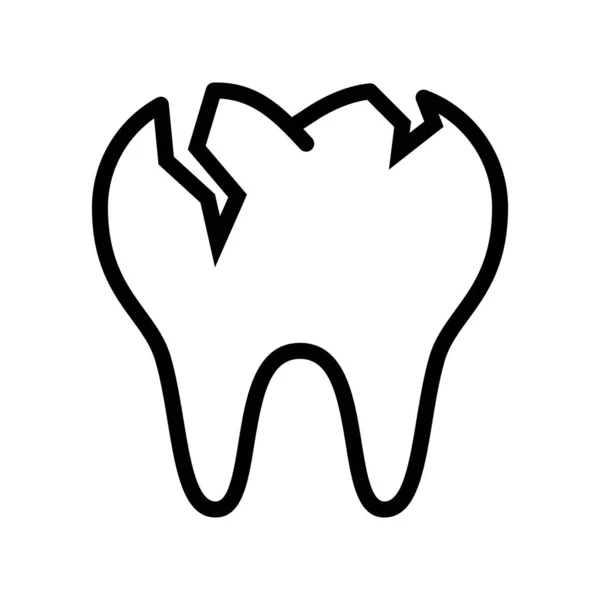 Próchnica Zębów Lub Próchnica Zębów Koncepcja Dentystyczna Ilustracja Wektora — Wektor stockowy