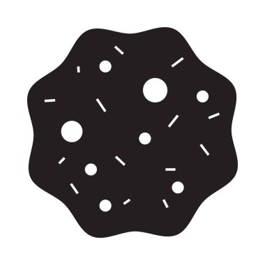 Tarayıcı Kurabiye Simgesi. Bisküvi Vektörü illüstrasyonu.