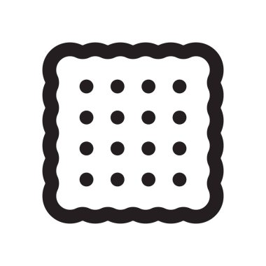 Tarayıcı Kurabiye Taslak Simgesi. Bisküvi Vektörü illüstrasyonu.