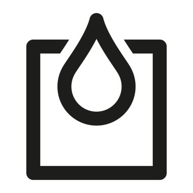 Islak ve Kuru çizgi simgesi. Çamaşır yıkama vektörü çizimi