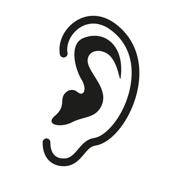 Kulak simgesi. Vücut vektör illüstrasyonunun bir parçası