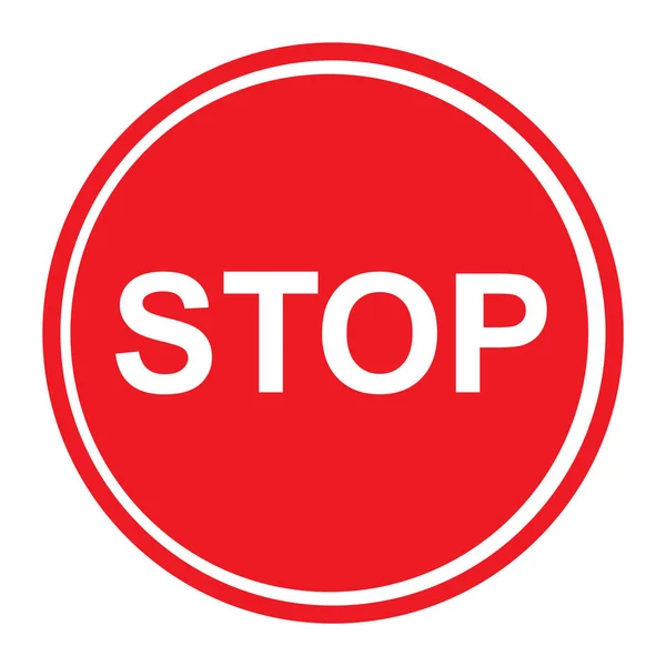 Röda Stoppskylten Vägmärken Vektor Illustration — Stock vektor