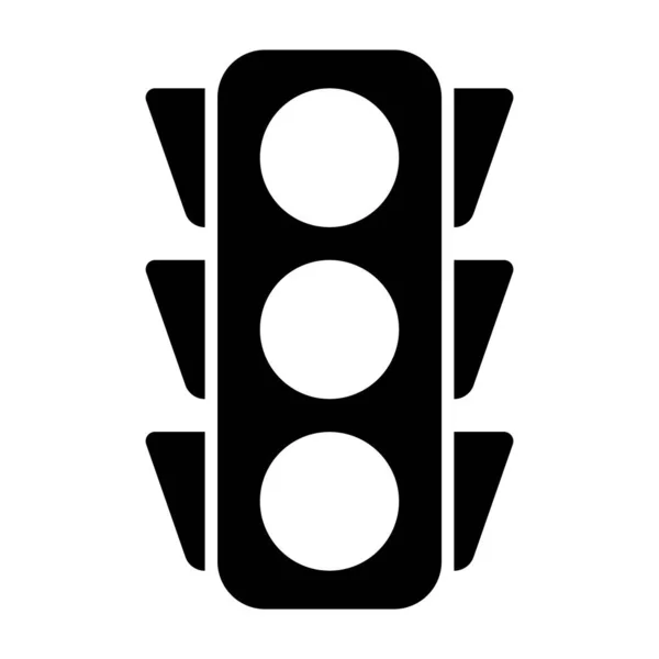 Ikon För Trafikljus Stoplight Semaforvektorillustration — Stock vektor