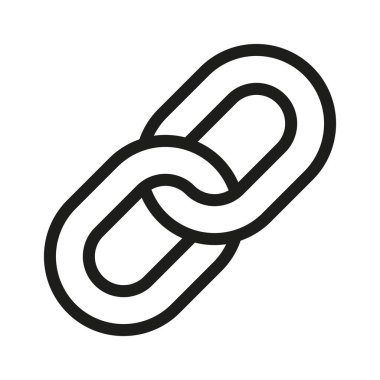 Zincir ya da Link ana hatları simgesi. Bağlantı vektör illüstrasyonu