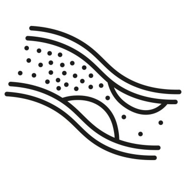 Yüksek kolesterol veya atheroskleroz ikonu. Atardamar kolesterol ile tıkandı, vektör illüstrasyonu