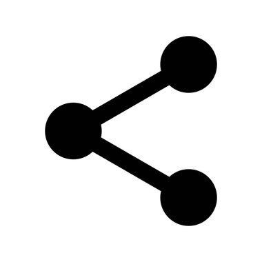 Paylaşım simgesi. Sosyal Ağ Hizmeti sembolü çizimi