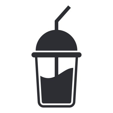 Milk Shake icon. Milkshake cartoon symbol vector illustration.