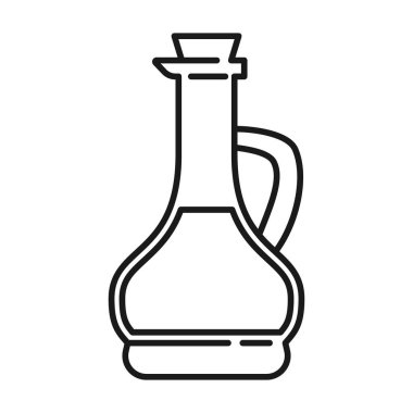 Olive oil linear icon. Extra virgin oil line symbol vector illustration.