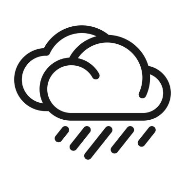 Cloudy Weather icon. Cloud with rain vector illustration