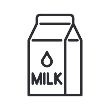 Milk pack line icon. Milk drink concept outline vector illustration.