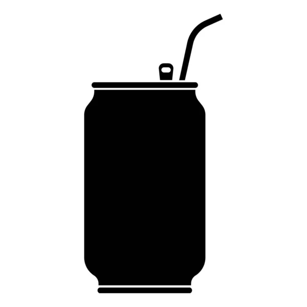 Soda Blikje Icoon Aluminium Fles Kan Vector Illustratie — Stockvector