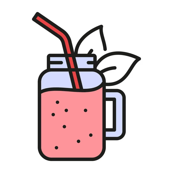 Smoothie Fruit Drick Ikonen Kreativ Smoothie Vektor Illustration — Stock vektor