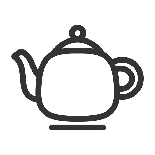 Ícone Linha Bule Bebidas Quentes Chinês Chá Pote Símbolos Vetor —  Vetores de Stock