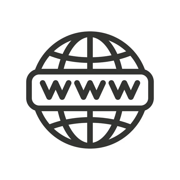 Globe Och Hemsida Ikon Online Världen Www Vektor Illustration — Stock vektor
