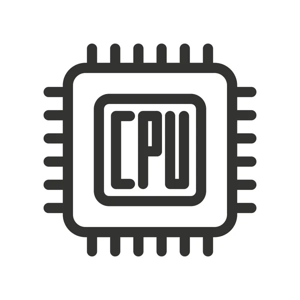 Microprocesseur Cpu Icône Chips Illustration Vectorielle Unité Centrale Traitement — Image vectorielle