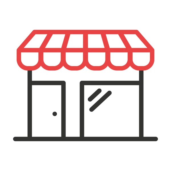 Icône Ligne Marché Illustration Vectorielle Store Marketplace — Image vectorielle