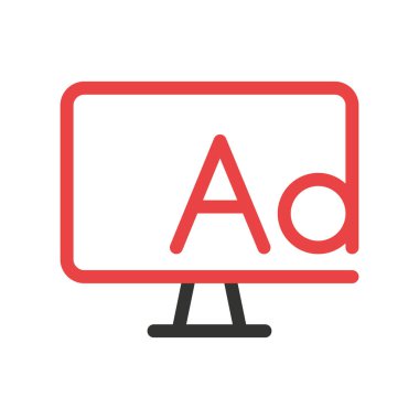 Ödenmiş pazarlama, dijital reklam, Arama pazarlama simgesi, dizüstü bilgisayar veya simgeli pc vektör ilülasyonu