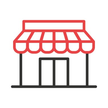 Market çizgisi simgesi. Kaydet veya Pazar yeri vektör illüstrasyonu