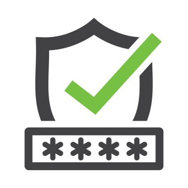 Yapay Zeka Parmak izi Onaylanmış Simge Dijital Güvenlik ve Doğrulama Vektörü