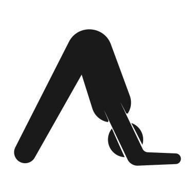 Yunus Yoga Simgesi. Fitness ve Sağlık Projesi için Asgari Poz Sembolü